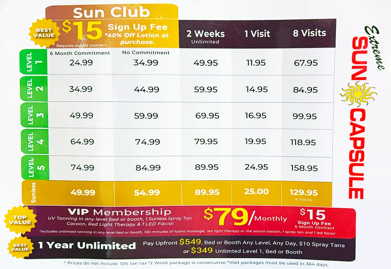tanning memberships buffalo ny